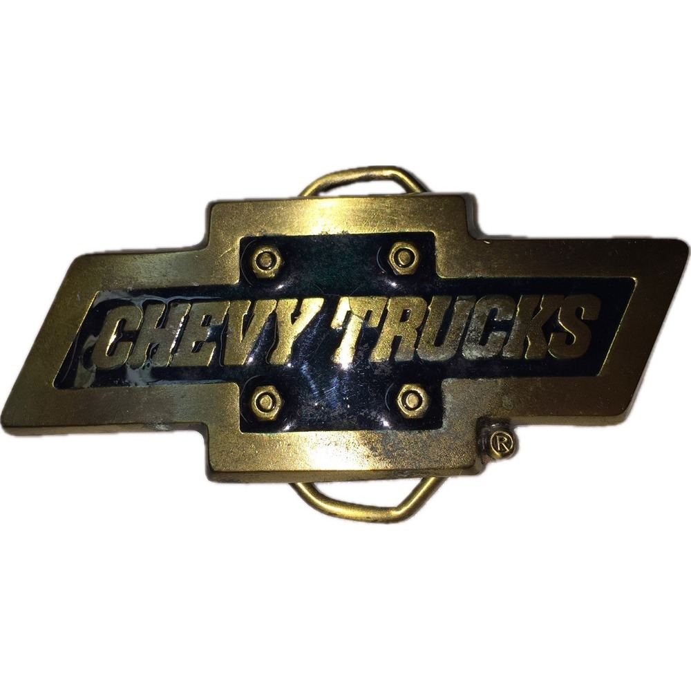 Vintage 1992 The Great American Buckle Co Chevy Trucks Made In USA Belt Buckle